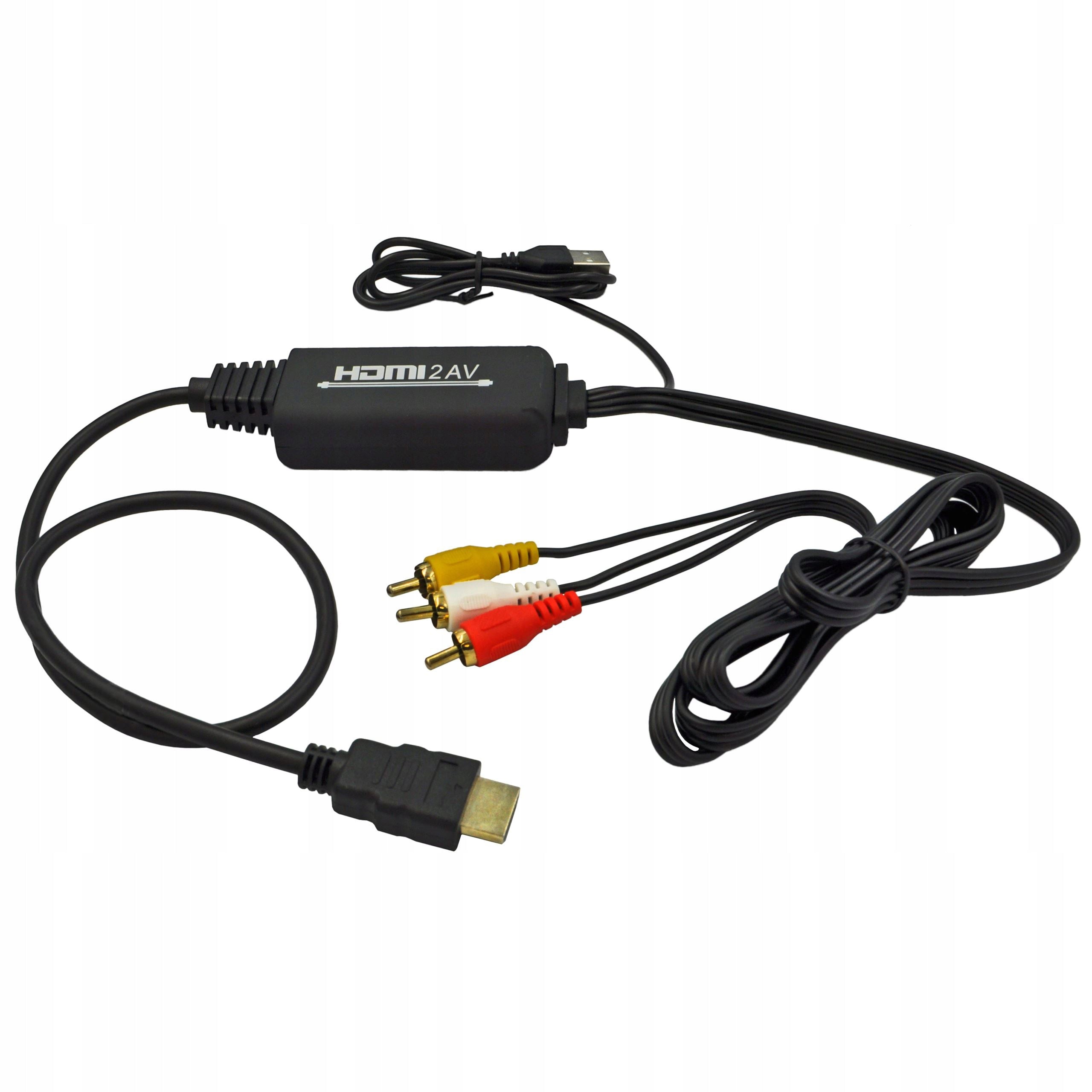 HDMI TO RCA CONVERTER ADAPTER AV CINCH NEW MODEL WIREWAY WW411015 2m Packaging status original