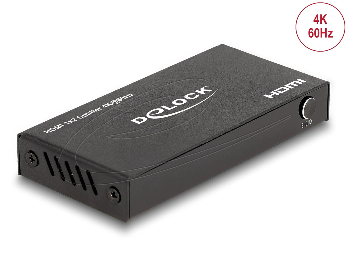 HDMI splitter 1x input to 2x HDMI output 4K 60Hz down Delock 18651