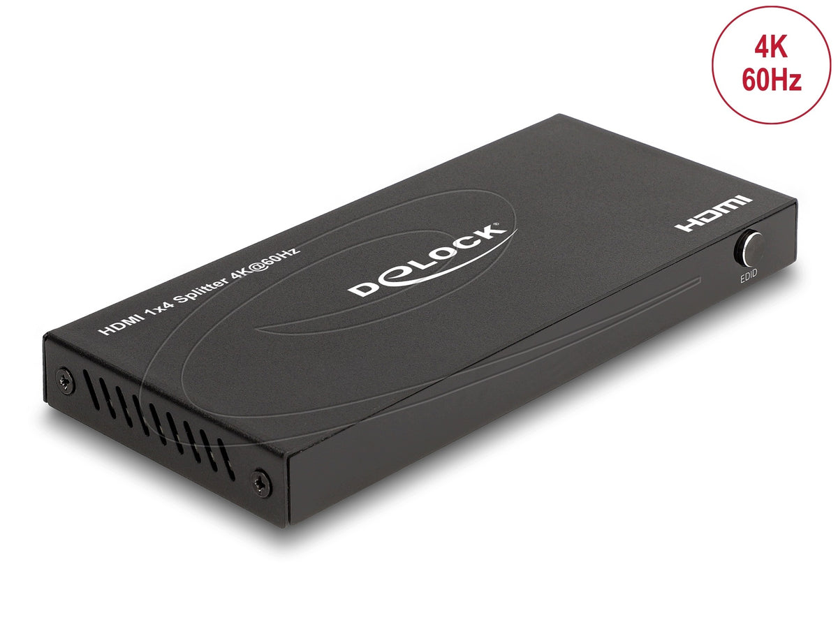 HDMI splitter 1x input to 4x HDMI output 4K 60Hz down Delock 18652
