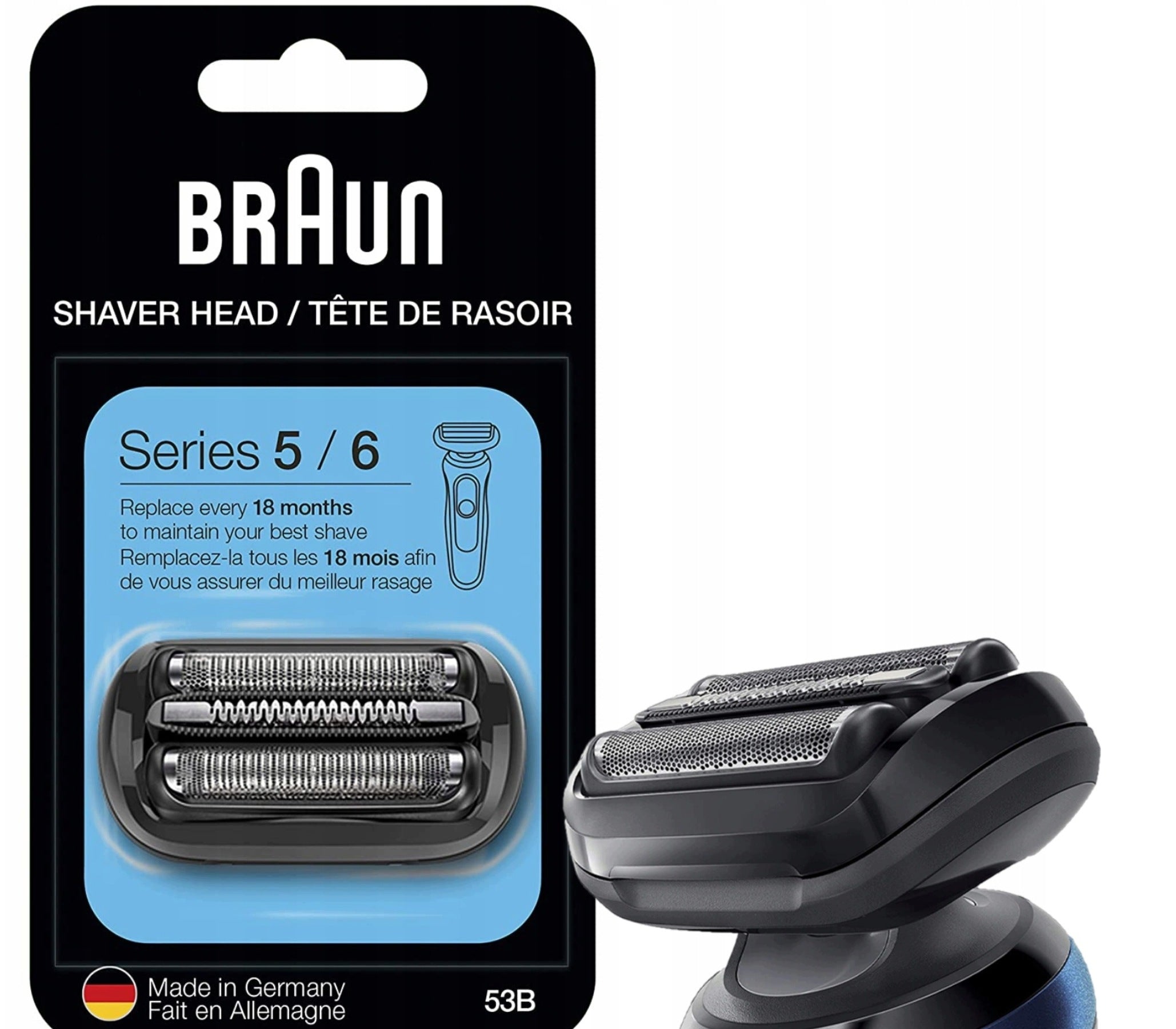 HEAD BLADE BLOCK CUTTING KNIVES FOR BRAUN 53B SERIES 5 / SERIES 6