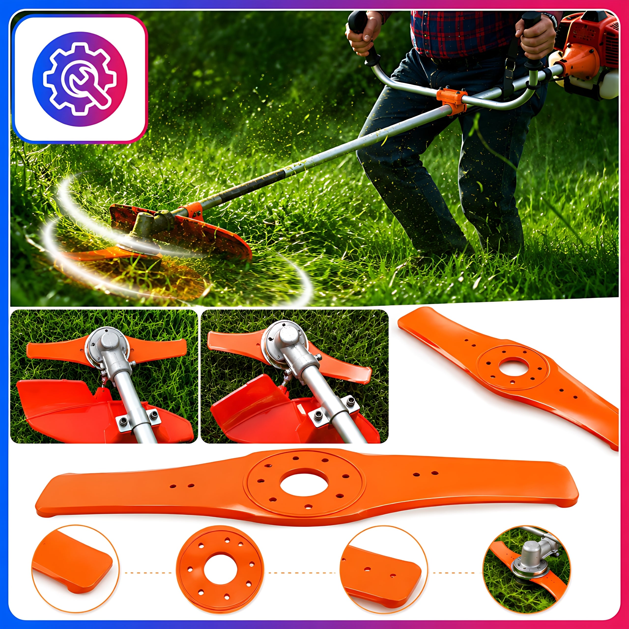 HEAD DISC BLADE PLASTIC COMBUSTION TRIMMER SCYTHES 30,5cm 2R Brand totalstore
