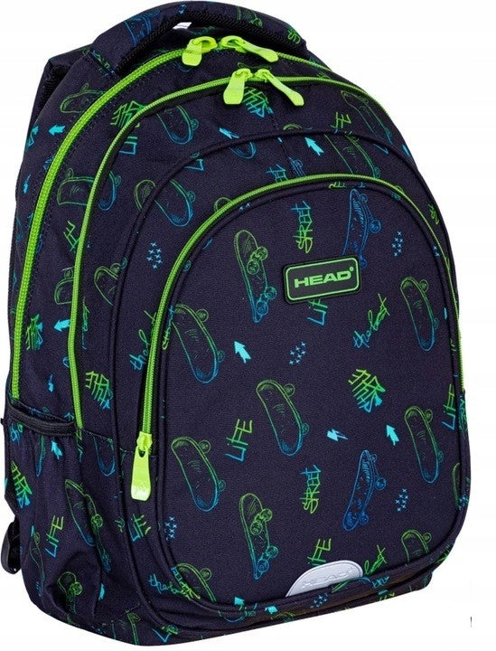 HEAD SKATE LIFESTYLE SCHOOL BACKPACK SATCHEL for boy class 1-3 Manufacturer code HEA1946