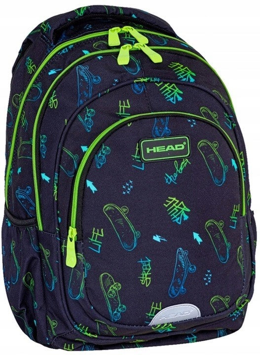 HEAD SKATE LIFESTYLE SCHOOL BACKPACK SATCHEL for boy class 1-3 Packaging status original