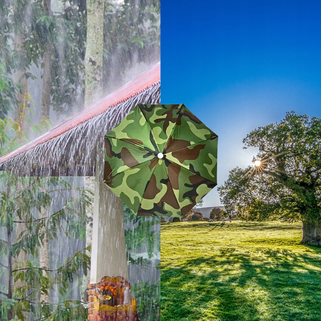 HEAD UMBRELLA PROTECTIVE FISHING HIKING UMBRELLA - FOLDING CAMO EAN (GTIN) 7890475031134