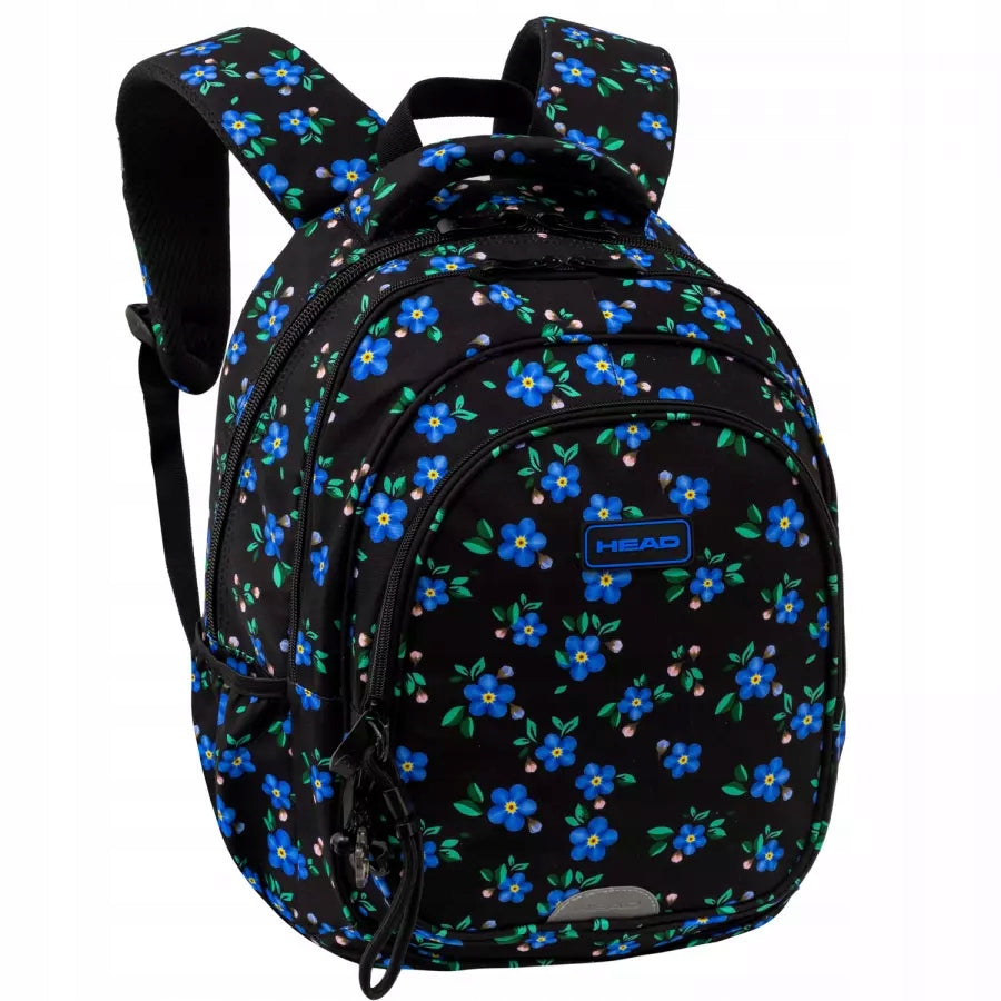 HEAD YOUTH SCHOOL BACKPACK FOR GIRLS BLACK WITH FLOWERS Manufacturer code 502026044