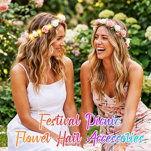 HEADBAND FLORAL LED GLOWING HAIR PARTY Wedding GIFT Brand no brand