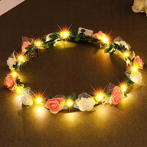 HEADBAND FLORAL LED GLOWING HAIR PARTY Wedding GIFT