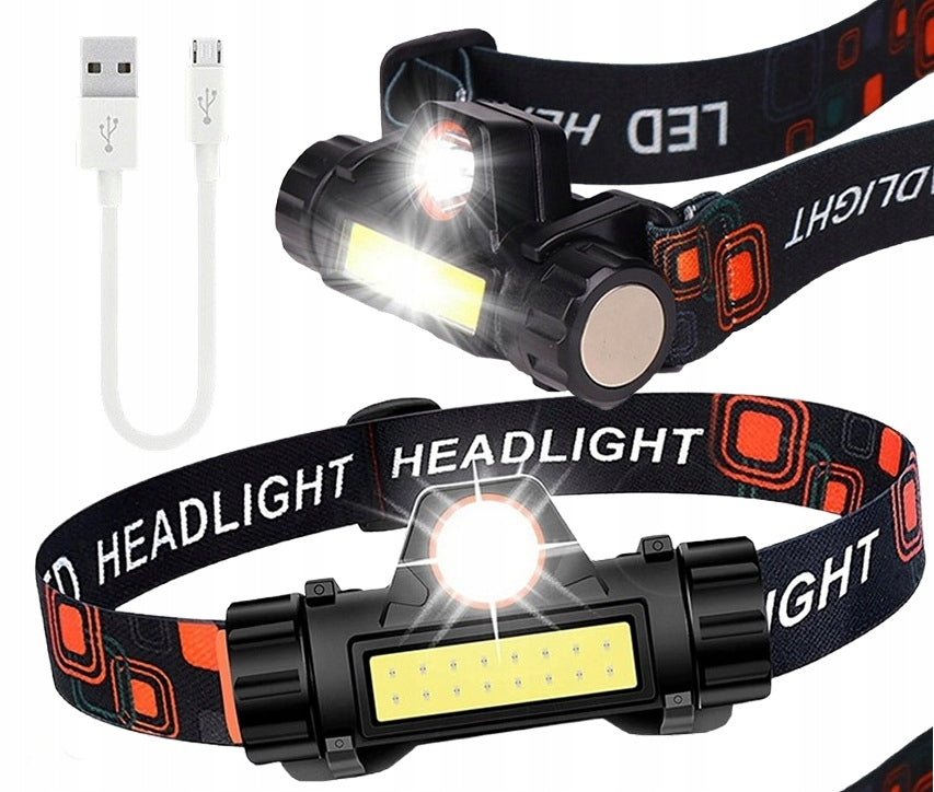 HEADLAMP COB 2IN1 HEADLAMP WITH MAGNET HEADLAMP ADJUSTABLE LED