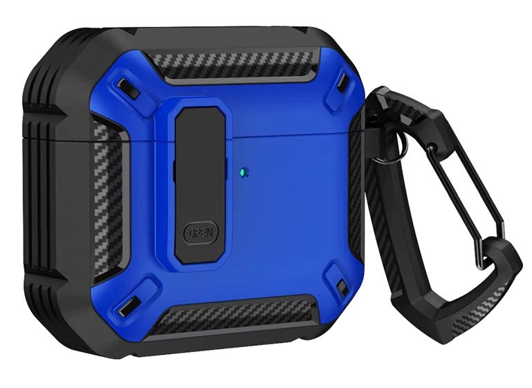HEADPHONE CASE FOR APPLE AIRPODS PRO 3 CASE ARMORED CARABINER 2in1