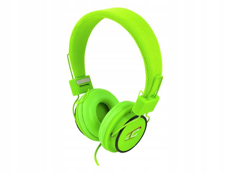 HEADPHONES BRAIDED GREEN LTC77 STEREO