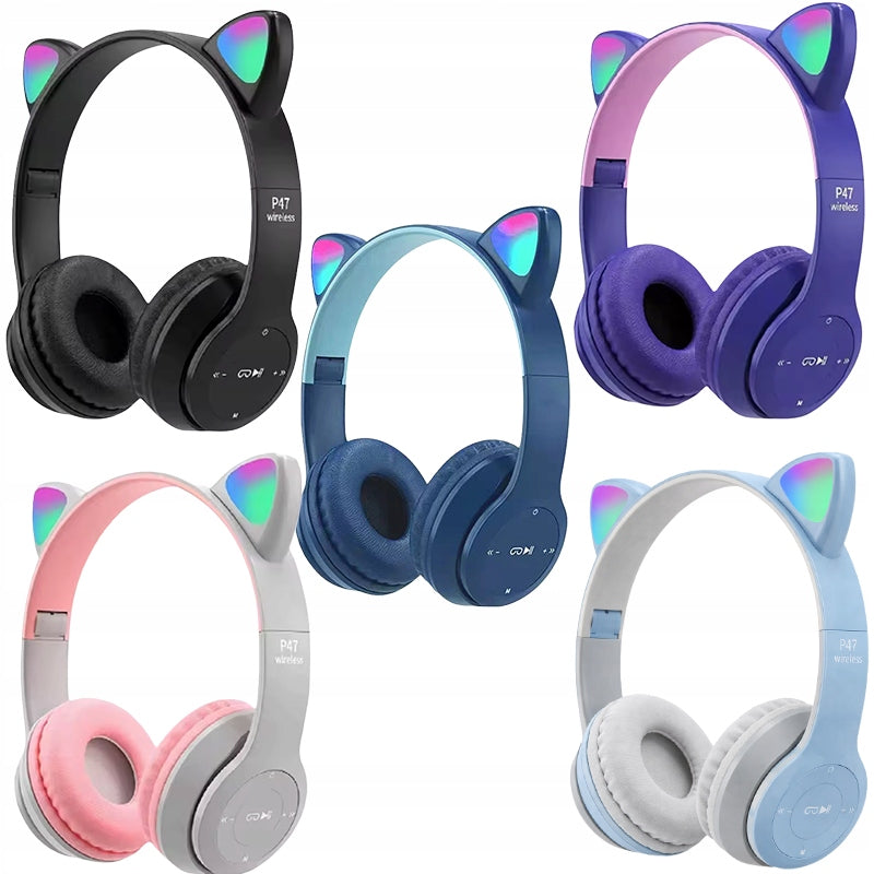 HEADPHONES FOR GIRLS WIRELESS ON-EAR CHILD GLOWING FOR GIFT Manufacturer code P47M