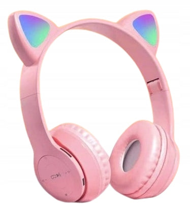 HEADPHONES FOR GIRLS WITH EARS - CHRISTMAS GIFT UNDER THE CHRISTMAS TREE PINK