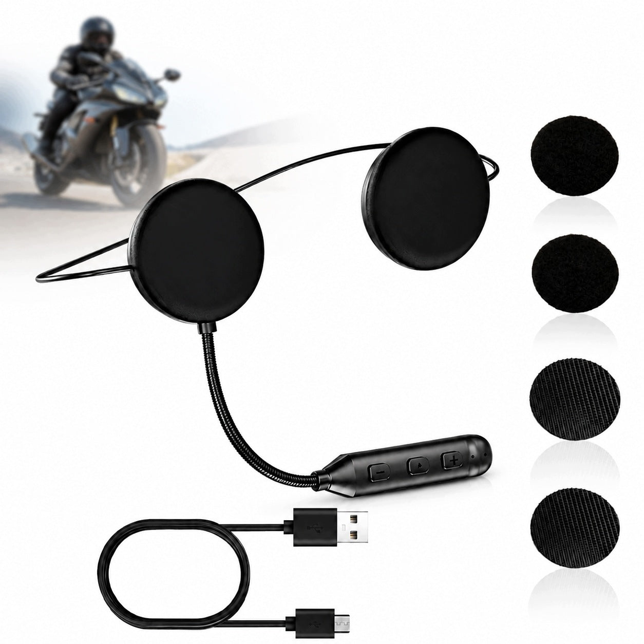 HEADPHONES FOR MOTORCYCLE HELMET BT5.3, NOISE REDUCTION, SPEAKERPHONE