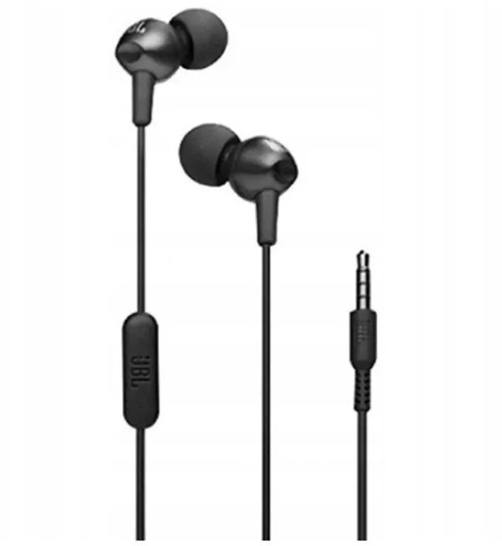 HEADPHONES JBL C200SI PREMIUM WIRED EARBUDS WITH REMOTE CONTROL BLACK JACK 3.5