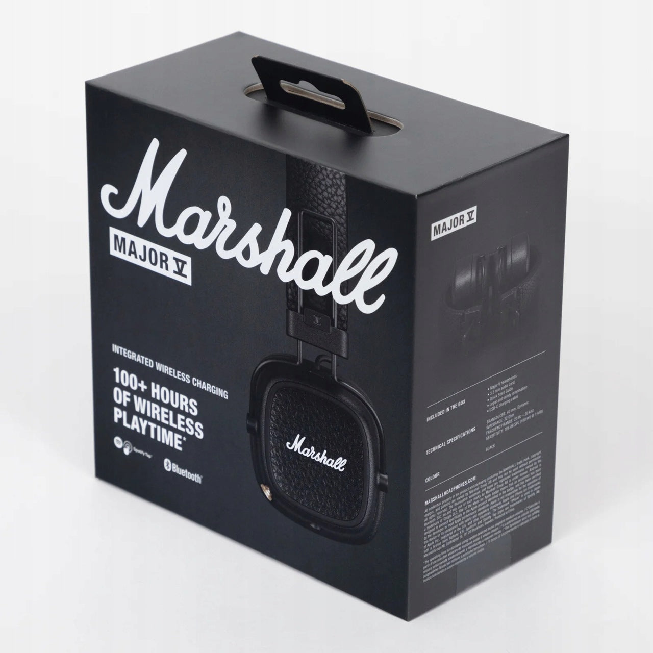 HEADPHONES MARSHALL MAJOR V WIRELESS ON-EAR BLACK RETRO 100 H BT 5.3 Brand Marshall