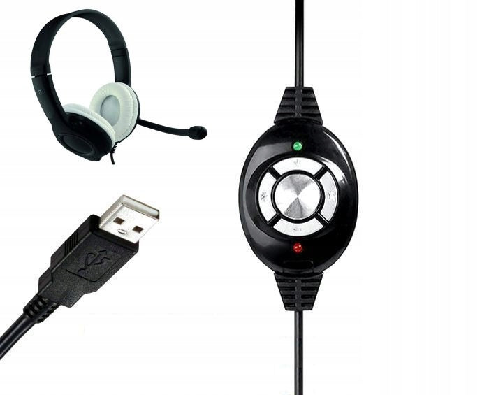HEADPHONES ON USB WITH MICROPHONE FOR LAPTOP COMPUTER TRANSMISSION REMOTE WORK EAN (GTIN) 5906453135731