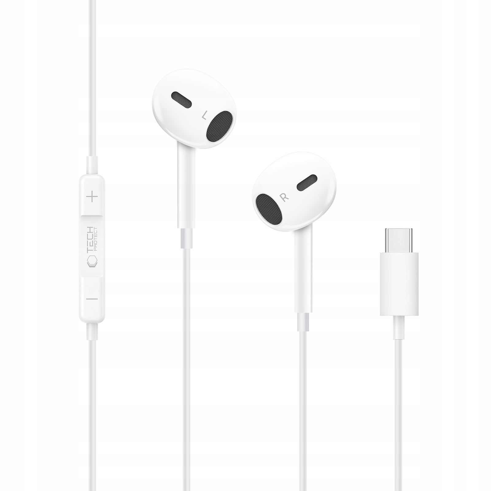 HEADPHONES TECH-PROTECT IN-EAR WIRED ON CABLE TYPE-C USB-C Brand Tech-protect