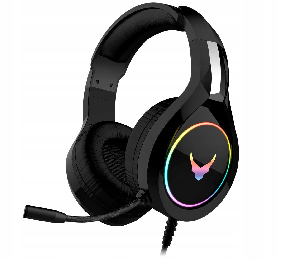 HEADPHONES WITH MICROPHONE FOR LAPTOP CONSOLE XBOX PS4 LARGE BACKLIT GAMING Packaging status original