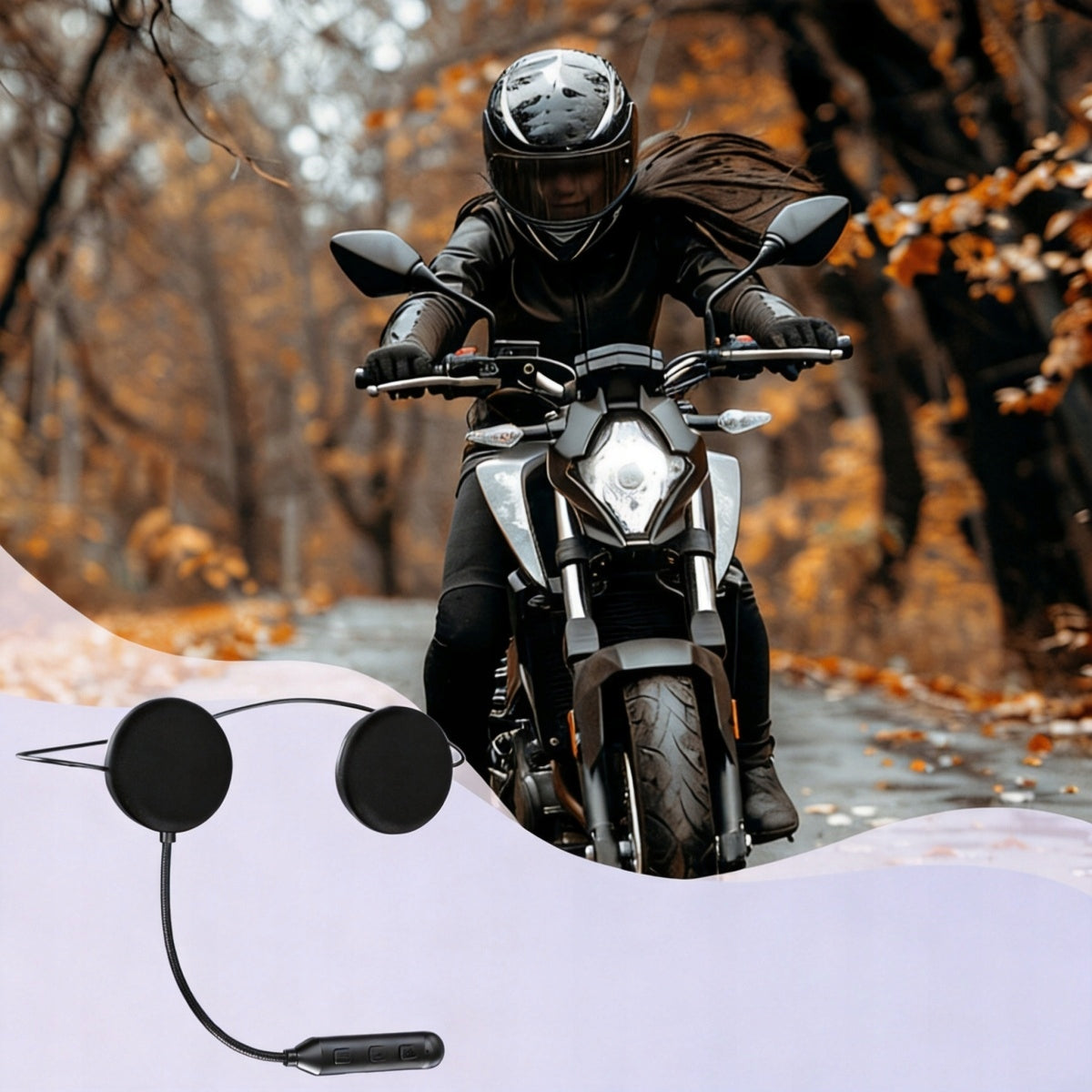 HEADSET FOR HELMET – MOTORCYCLE INTERCOM, WIRELESS Manufacturer no brand