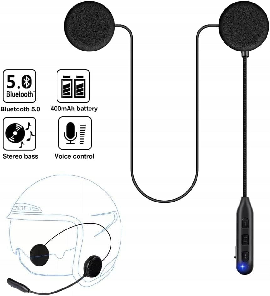 HEADSET FOR MOTORCYCLE MICROPHONE SPEAKER HM-1 WATERPROOF