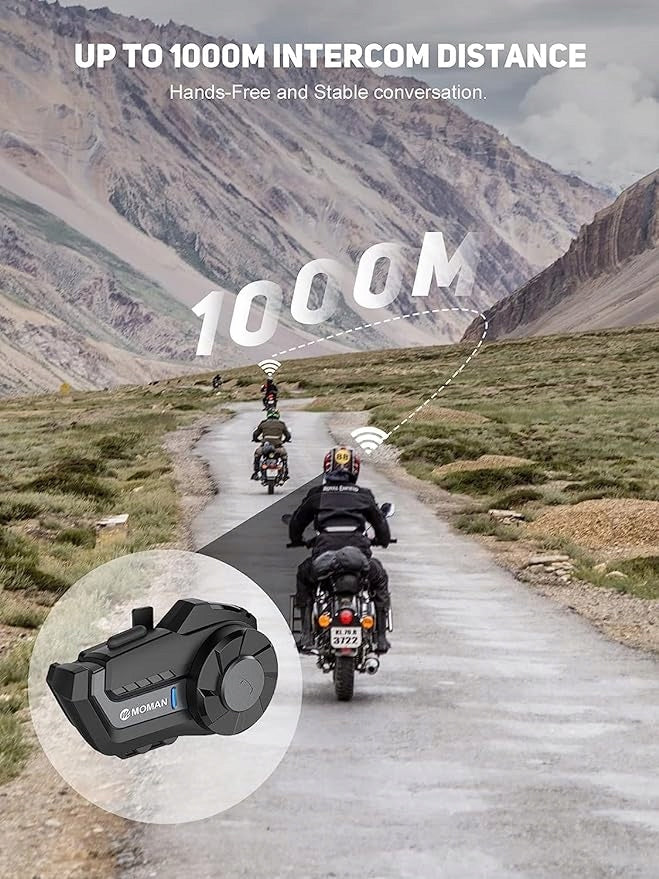 HEADSET FOR MOTORCYCLE MOMAN H2 INTERCOM UP TO 1000 M Manufacturer no brand