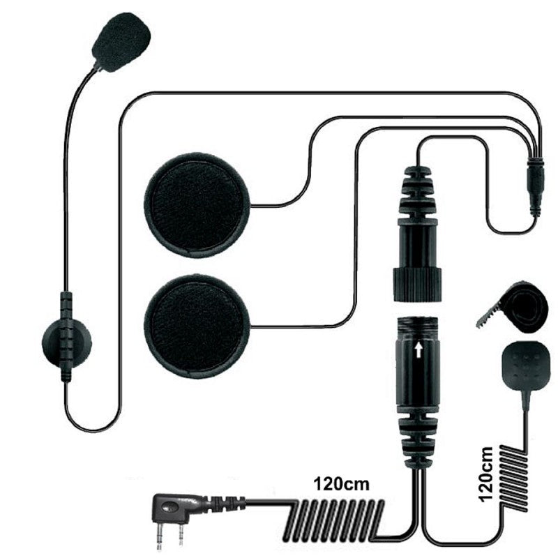 HEADSET FOR RADIO, OPEN HELMET, CONNECTOR TYPE "M", NAVCOMM
