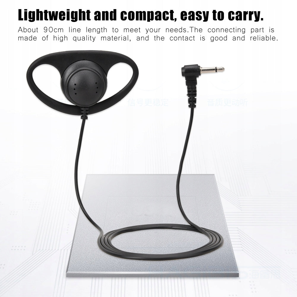 HEADSET TYPE D 3,5 MM WITH SINGLE EARPIECE 90CM BLACK Model other