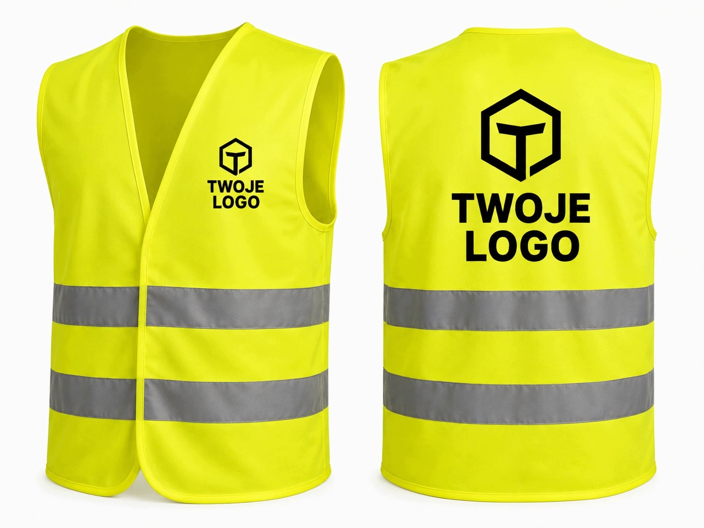 HEALTH AND SAFETY REFLECTIVE VEST WITH ITS OWN PRINT LOGO YELLOW SIZE XL Manufacturer code kznxl