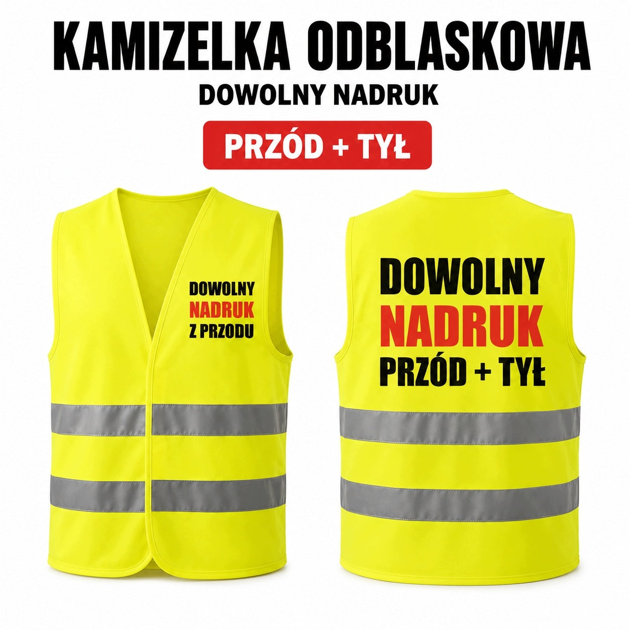 HEALTH AND SAFETY REFLECTIVE VEST WITH ITS OWN PRINT LOGO YELLOW SIZE XL Packaging status original