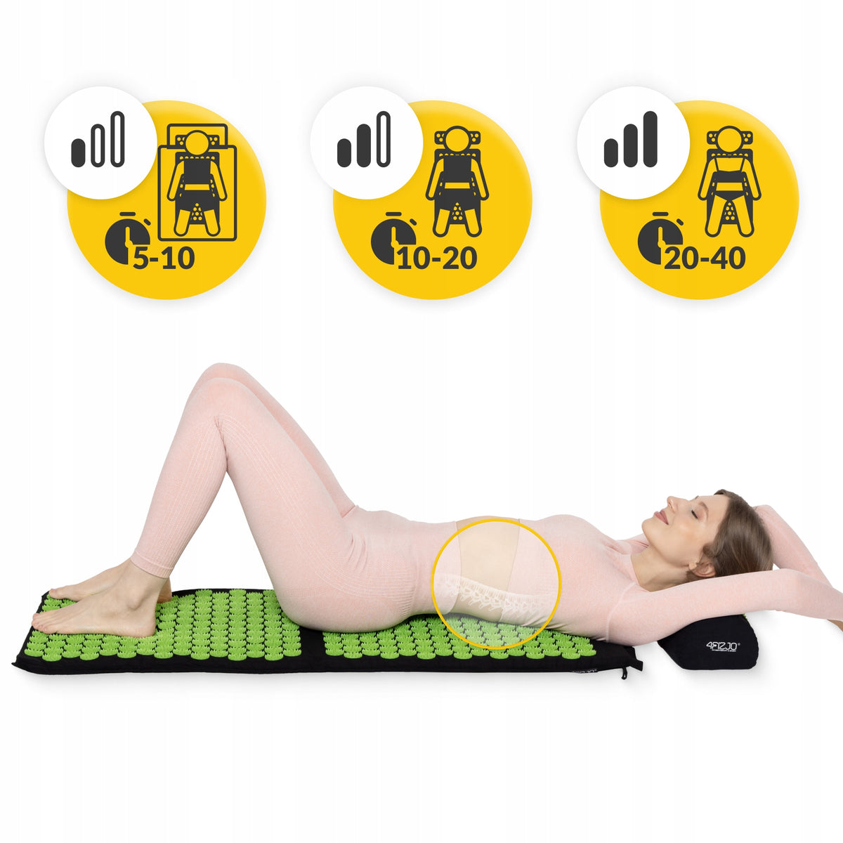 HEALTH MAT FOR ACUPRESSURE WITH SPIKES SAFE MASSAGE SET WITH PILLOW EAN (GTIN) 5907222931769