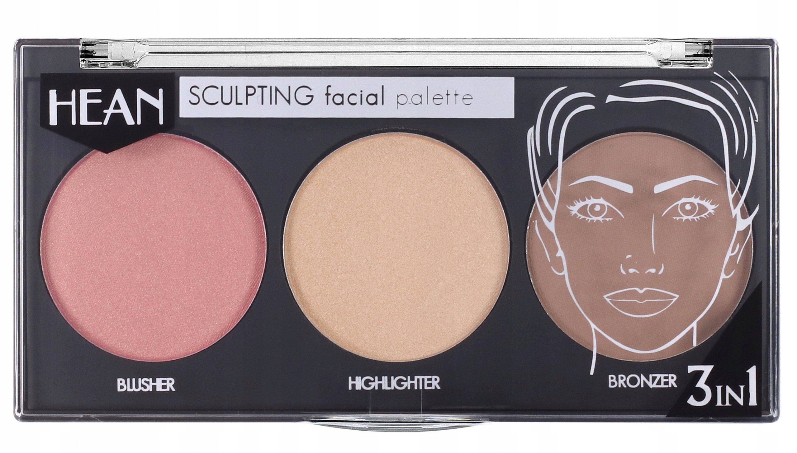 Gesichtskonturpalette Hean Sculpting, 10,5 g 
