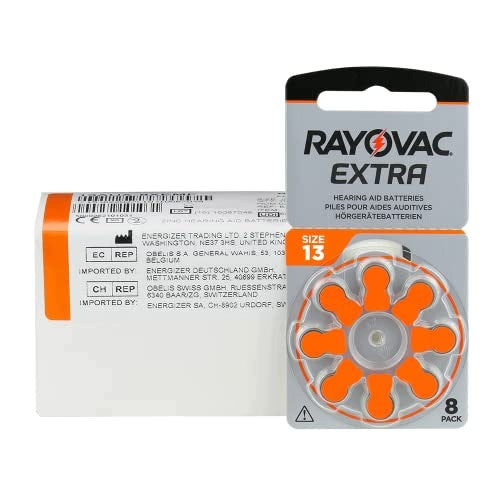HEARING AID BATTERIES TYPE 13 PR48 ORANGE 80 PCS. for home Medical device no
