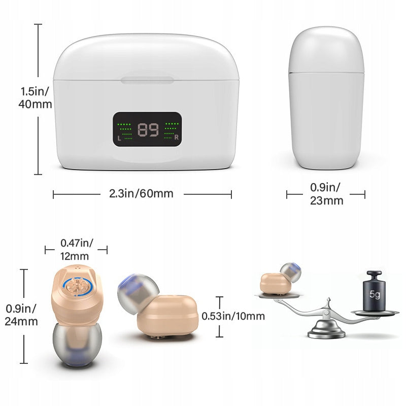 HEARING AID BATTERY SOUND AMPLIFIER SMALL 2IN1 Medical device no