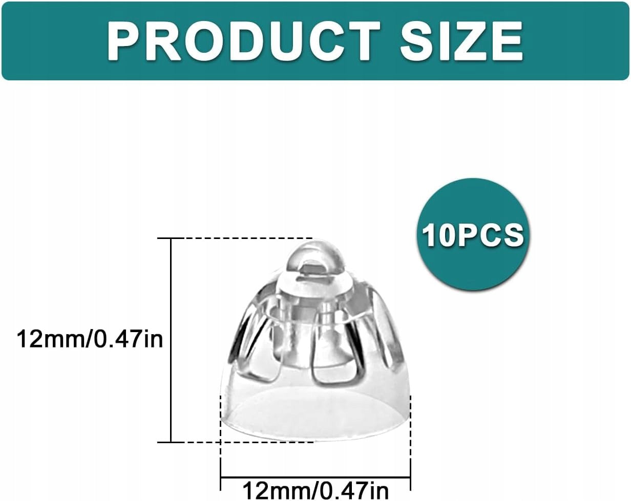 HEARING AID COVERS 12MM SILICONE 10PCS REPLACEMENT Medical device no
