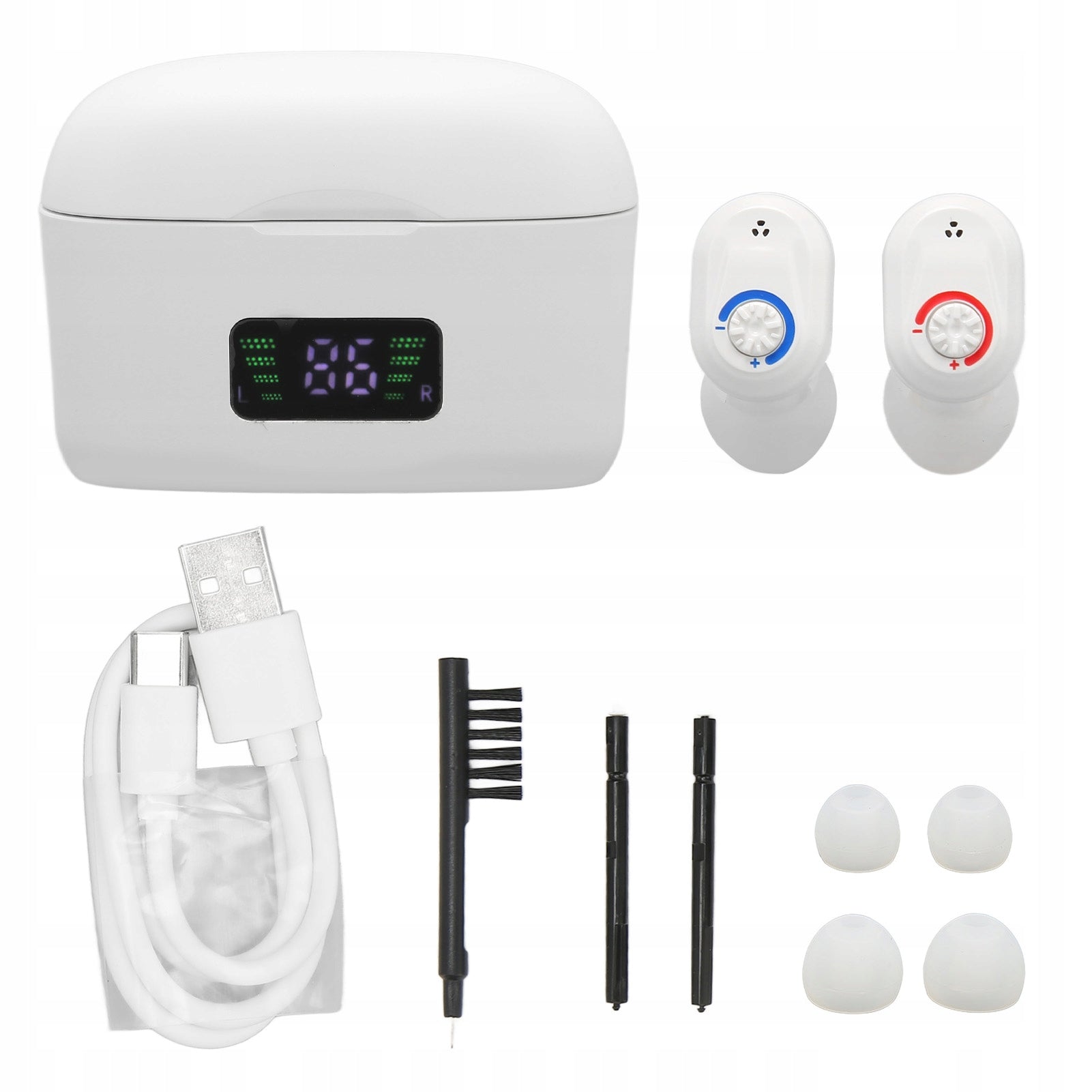 HEARING AID HEARING AMPLIFIER IN-EAR BATTERY SILICONE CASE Packaging status original