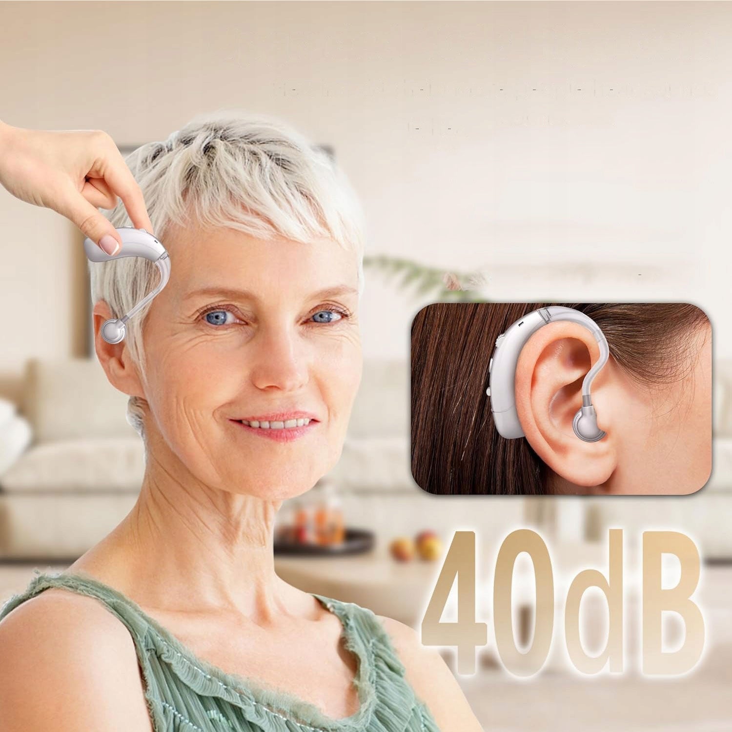 HEARING AID MEDICAL HEARING AMPLIFIER COMFORTABLE GRANDFATHER'S DAY Ear right and left