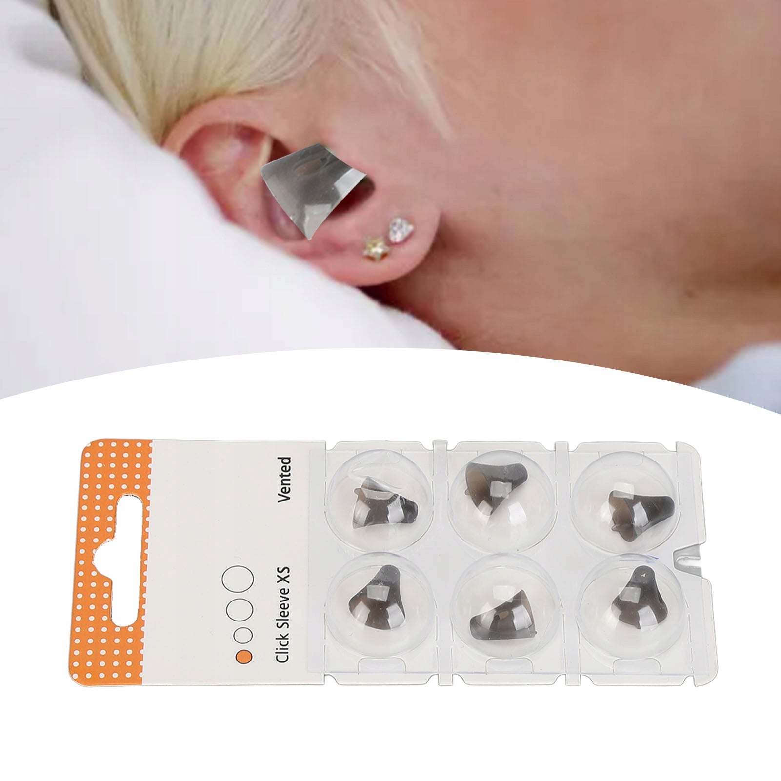 HEARING AID SILICONE EARBUDS SOUND AMPLIFIER 6PCS XS Batteries included no