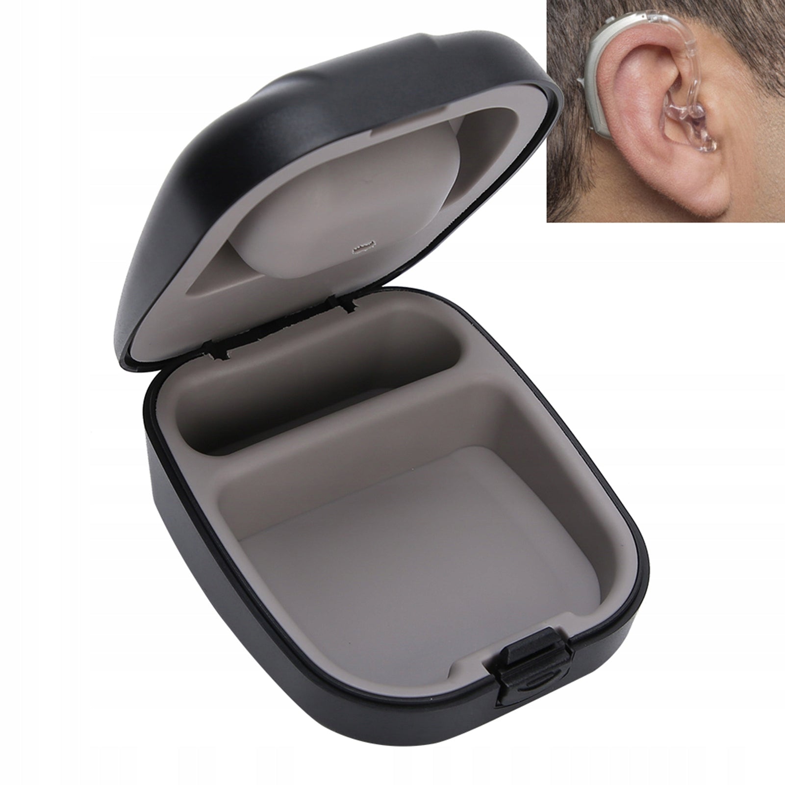 HEARING AID STORAGE BOX TO PREVENT FALLS Batteries included no