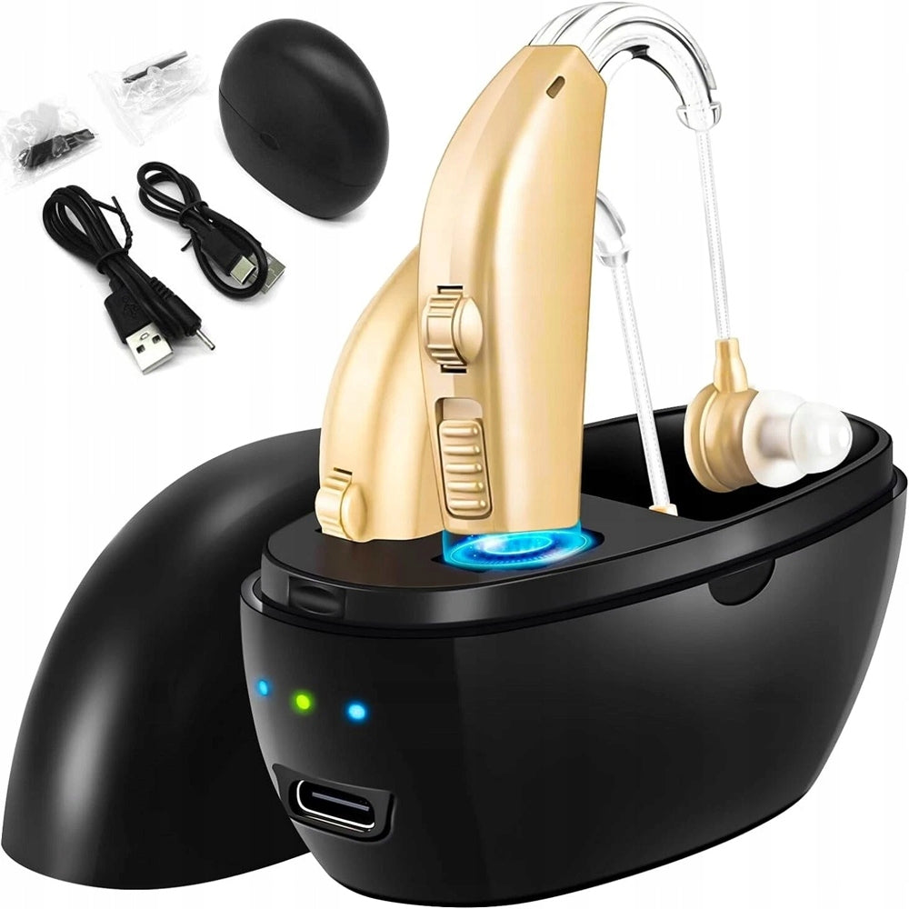 HEARING AIDS WITH CHARGING CASE 25H MUSIC SPEECH AMPLIFICATION