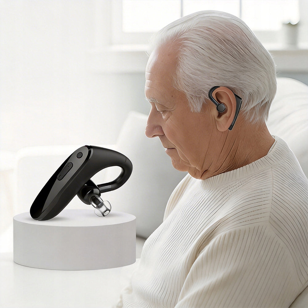 HEARING AMPLIFIER DIGITAL HEARING AIDS 2 PCS BLACK BLUETOOTH 200MAH Packaging status original