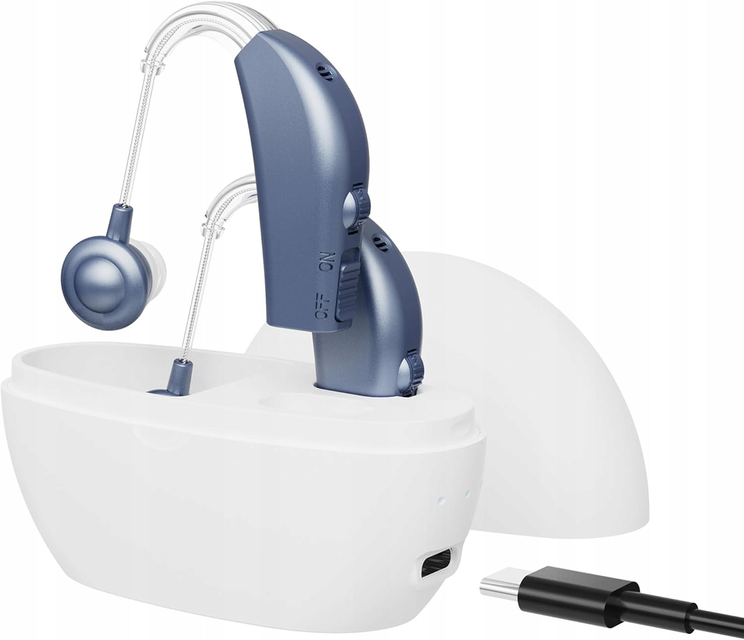 HEARING AMPLIFIER HEARING AID BEHIND-THE-EAR RIGHT LEFT EAR WITH DOCKING STATION Medical device no