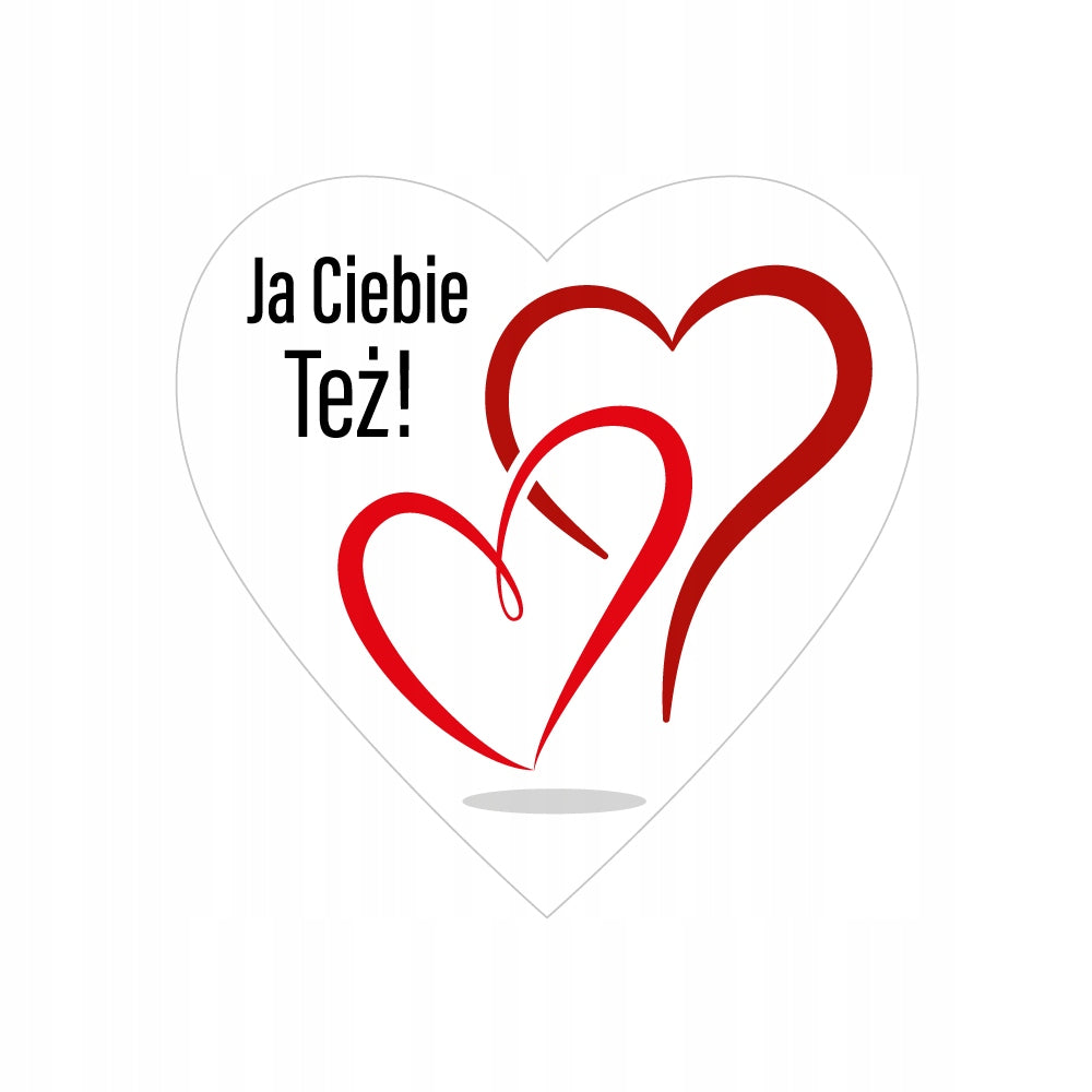 HEART Stickers HEART 40mm LOVE I LOVE YOU VALENTINE'S DAY BOYFRIEND 24 pcs.
