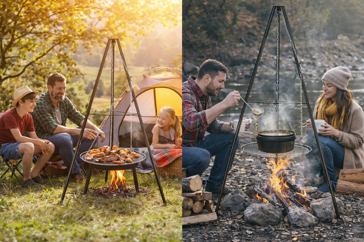 HEARTH TRIPOD GRILL GARDEN FOCAL GRATE HANGING LARGE 52CM FIREPLACE Manufacturer NOVADO