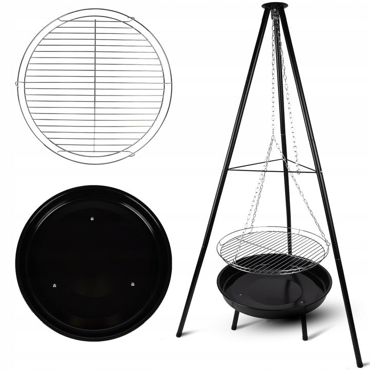 HEARTH TRIPOD GRILL GARDEN FOCAL GRATE HANGING LARGE 52CM FIREPLACE Packaging status original