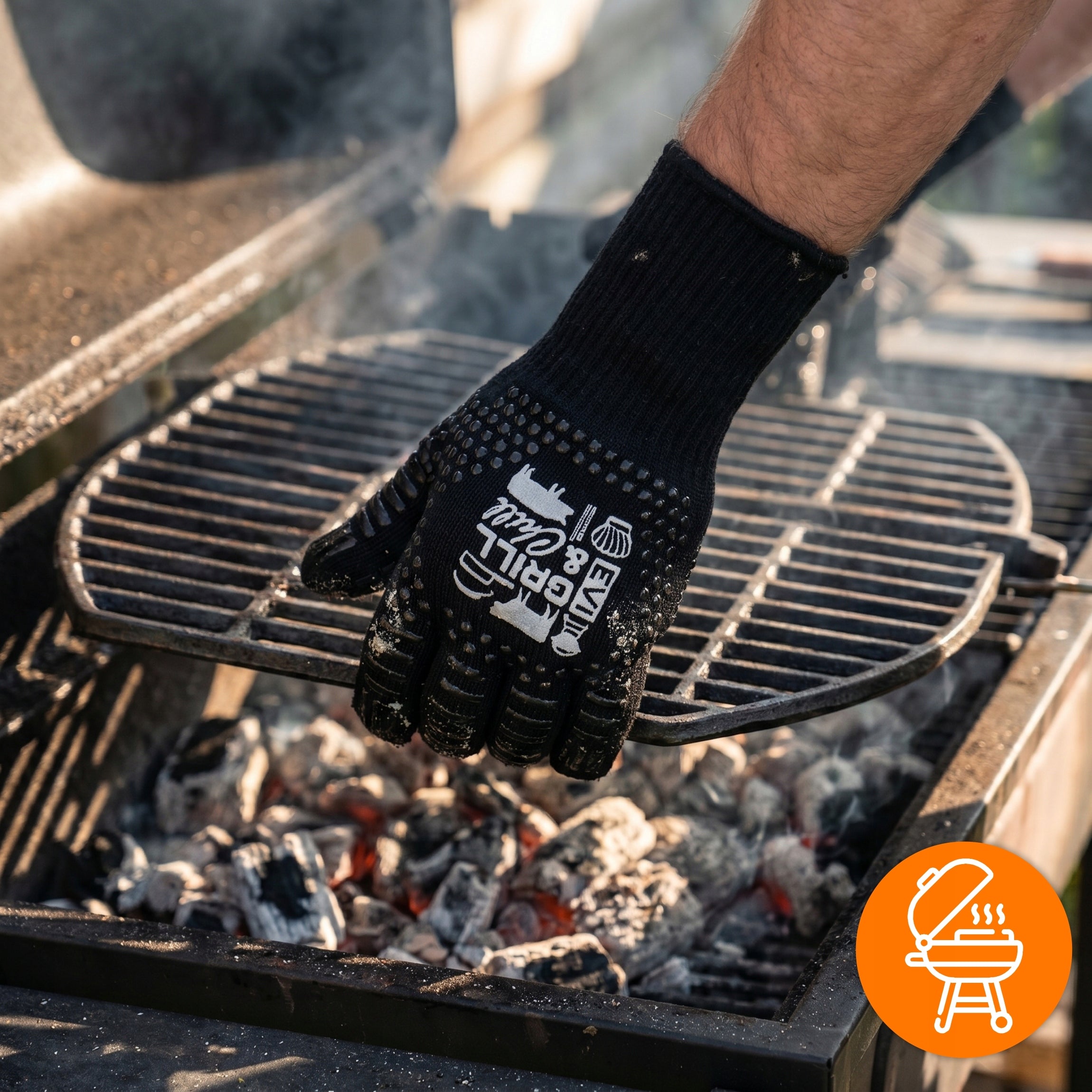 HEAT-RESISTANT PROTECTIVE KITCHEN GLOVE FOR GRILL 800°C FIREPLACE LONG CERT. EAN (GTIN) 5904413396963