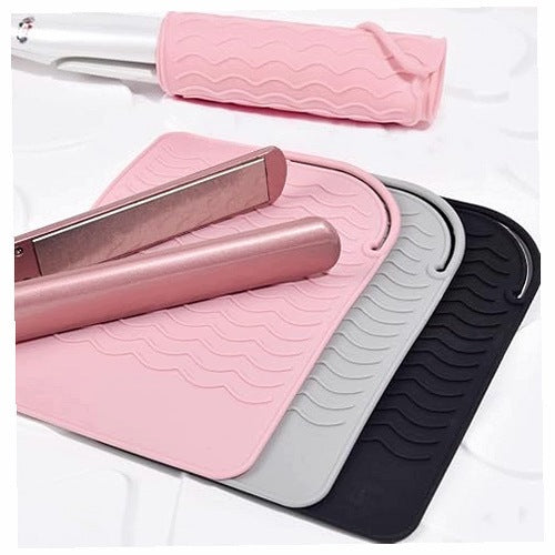 HEAT-RESISTANT SILICONE MAT FOR STRAIGHTENER SMOOTHING HAIR UNIVERSAL