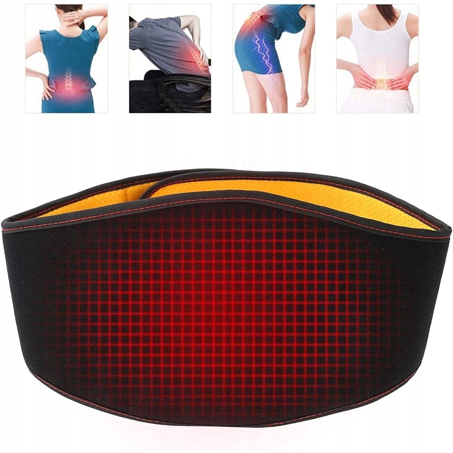 HEATED BACK BRACE TO RELIEVE LOWER BACK PAIN
