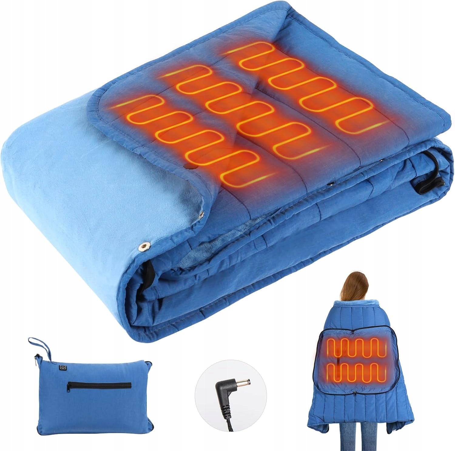 HEATED ELECTRIC BLANKET WARM SOFT WITH COVER 137 x 97 CM Packaging status original