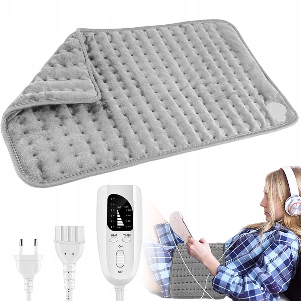 HEATED HOT WATER BOTTLE MAT 60X30CM 6 DEGREES OF HEATING 75W ELECTRIC CUSHION