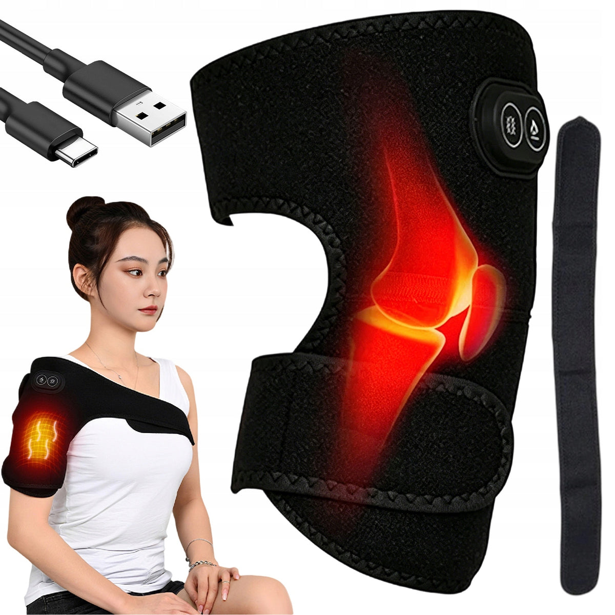 HEATED JOINT MASSAGER 38-44°C 3 MODES FOR KNEE AND ELBOW ARMS